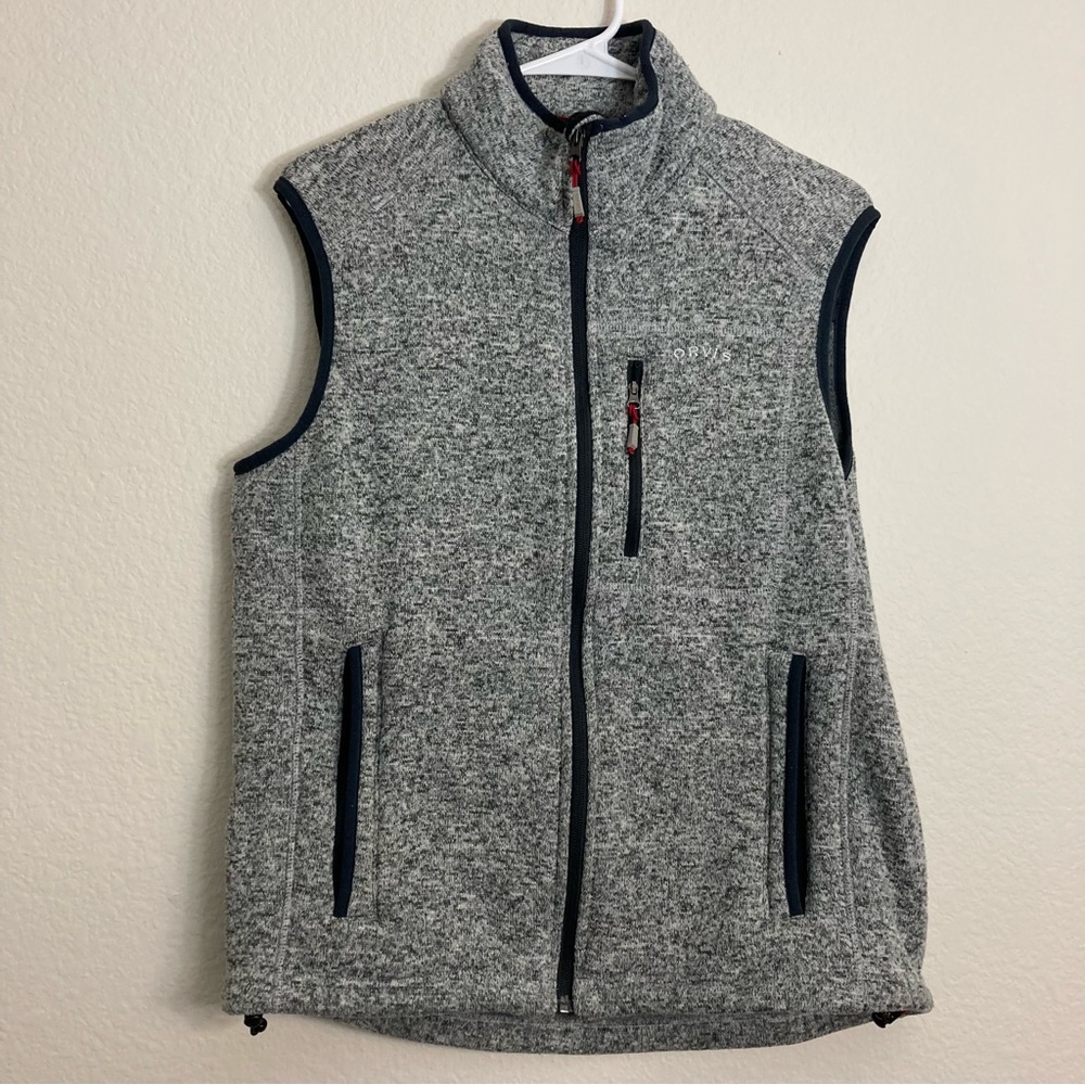Orvis Embroidered Fleece Vest - Medium -Gray